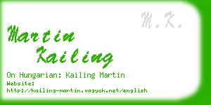 martin kailing business card